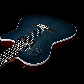 Amazon.com: Godin A6 Ultra - Denim Blue Flame : Musical Instruments