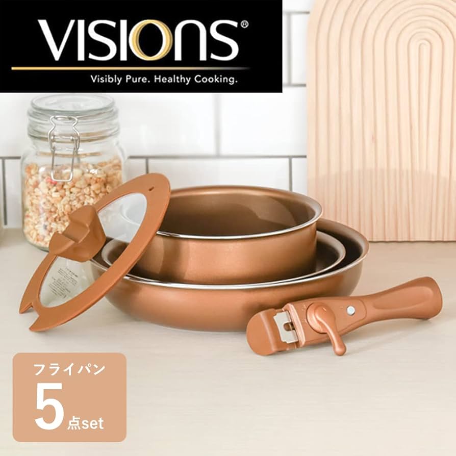 Amazon.co.jp: VISIONS フライパン 鍋 5点 セット IH対応 オーブン対応