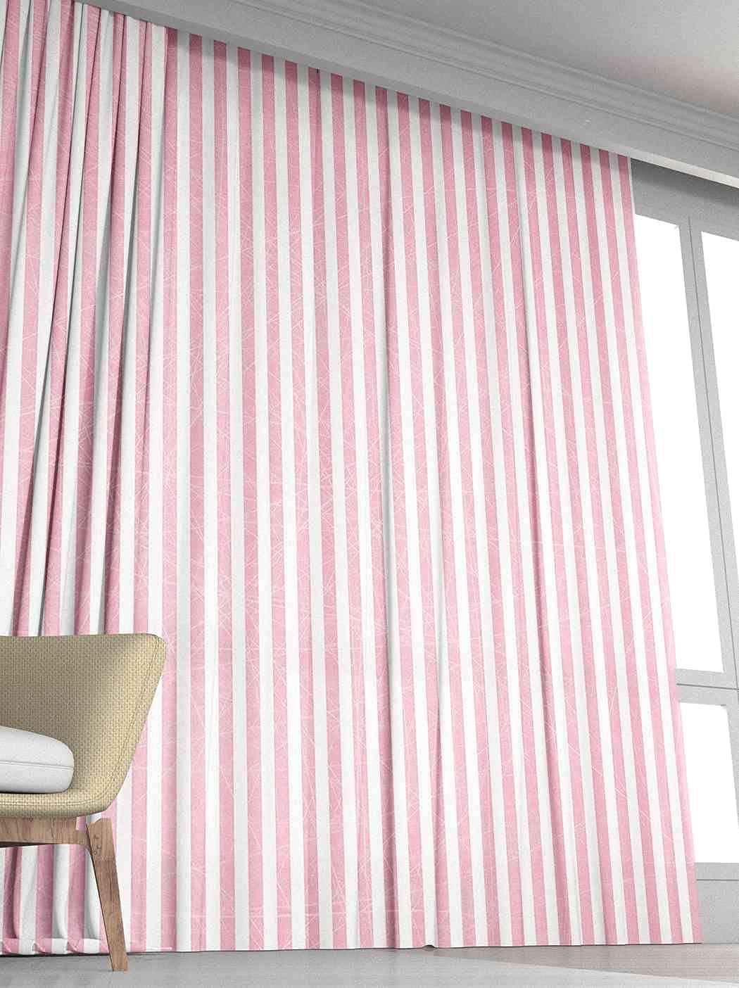 Amazon｜ストライプウィンドウドレープ カーテン ストライプ ピンク