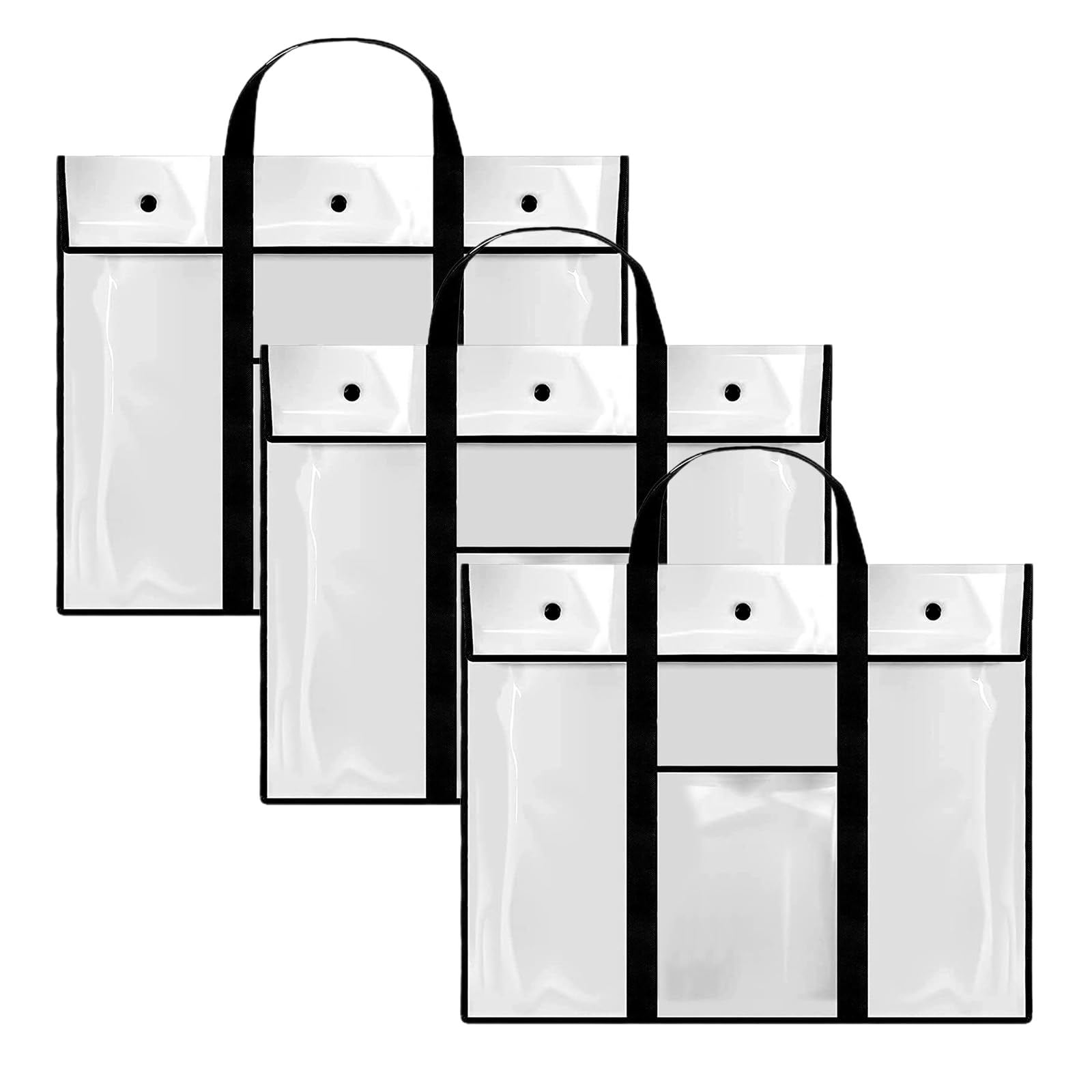 Amazon.co.jp: 3個 クリア大型ポスター収納袋 透明図面ケース 絵描き