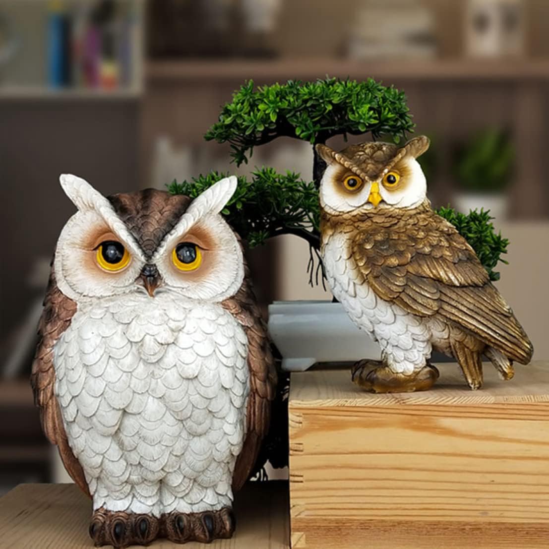 Amazon.co.jp: XMayGift ふくろう 置物 玄関 屋内装飾 風水グッズ