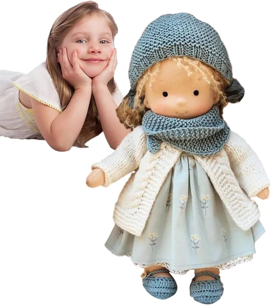 Amazon.co.jp: 手作りウォルドルフ人形、12インチ手作りニット人形