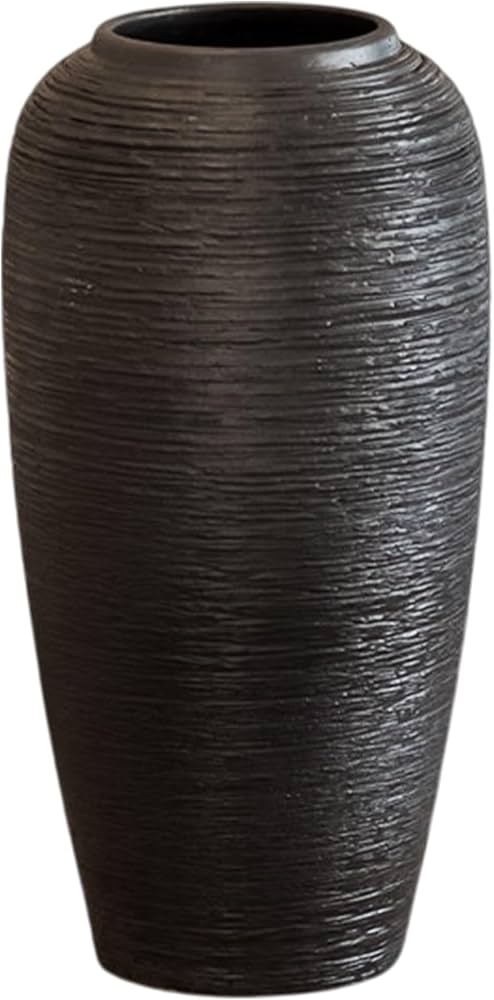Amazon.co.jp: JUHAN ブラックセラミック陶器花瓶 直径16cm×高31.5cm