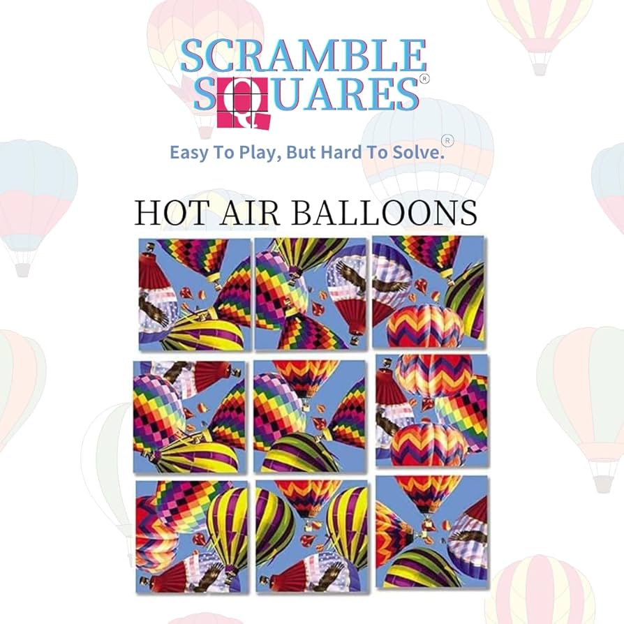 Amazon.com: B. Dazzle - Hot Air Balloons 9 Piece Scramble Square
