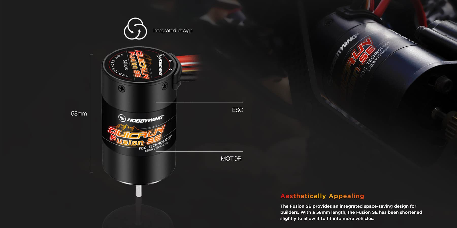 Amazon | HOBBYWING Quicrun Fusion SE 540スペック (Fusion SE 1800KV