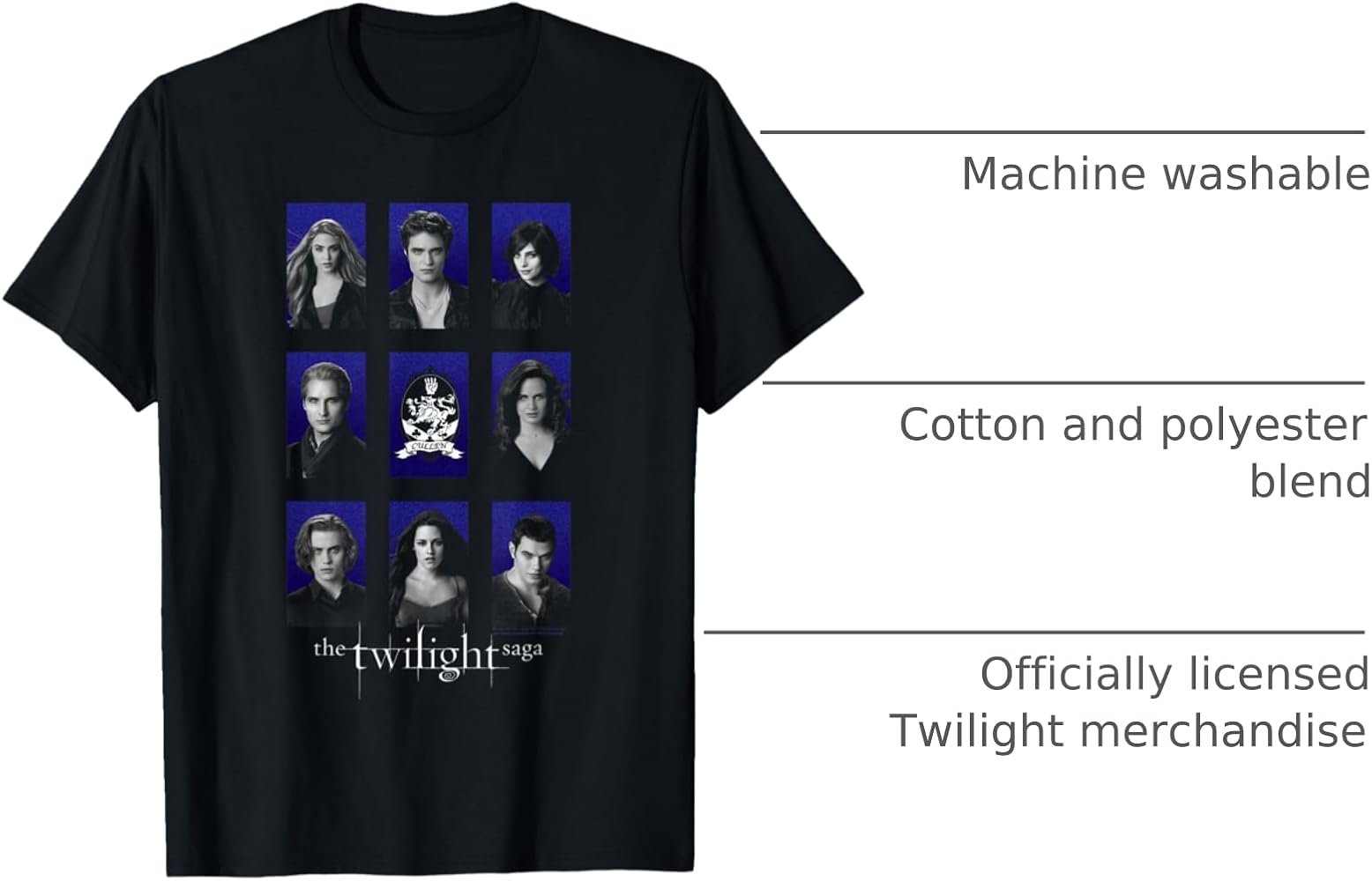 Amazon.com: Twilight Cullen Family Portraits Movie T-Shirt