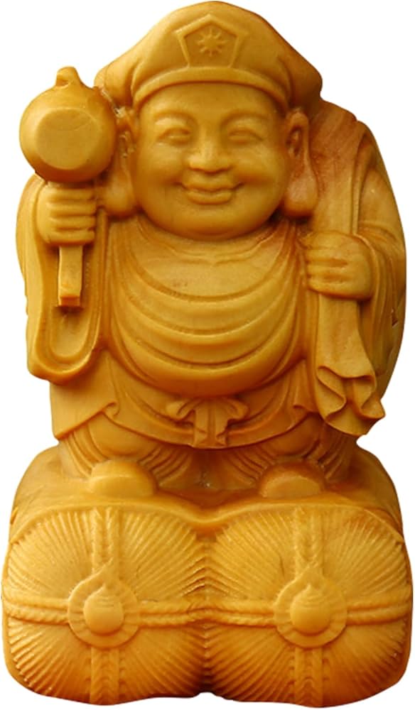 Amazon｜大黒天 置物 木製 仏像 木彫り 七福神 福徳 財運 五穀豊穣