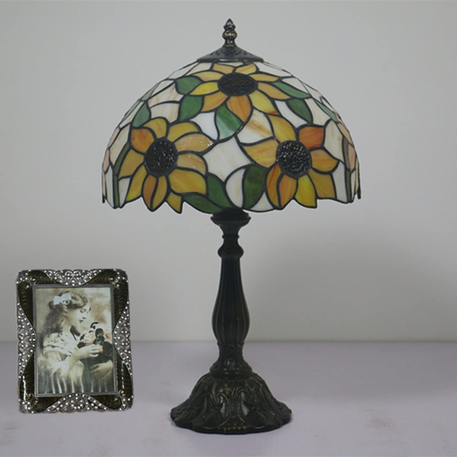 Amazon.co.jp : ステンドグラス ランプ ひまわりの絵テーブルライト