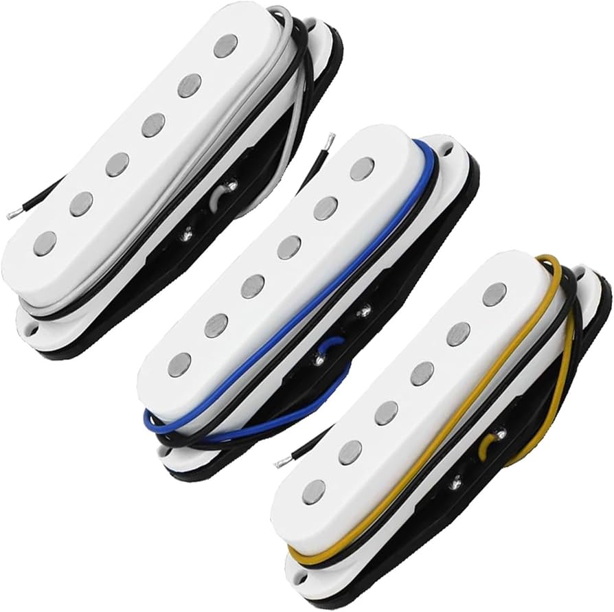 Amazon.co.jp: 3 個ホワイトシングルコイルギターピックアップフラット