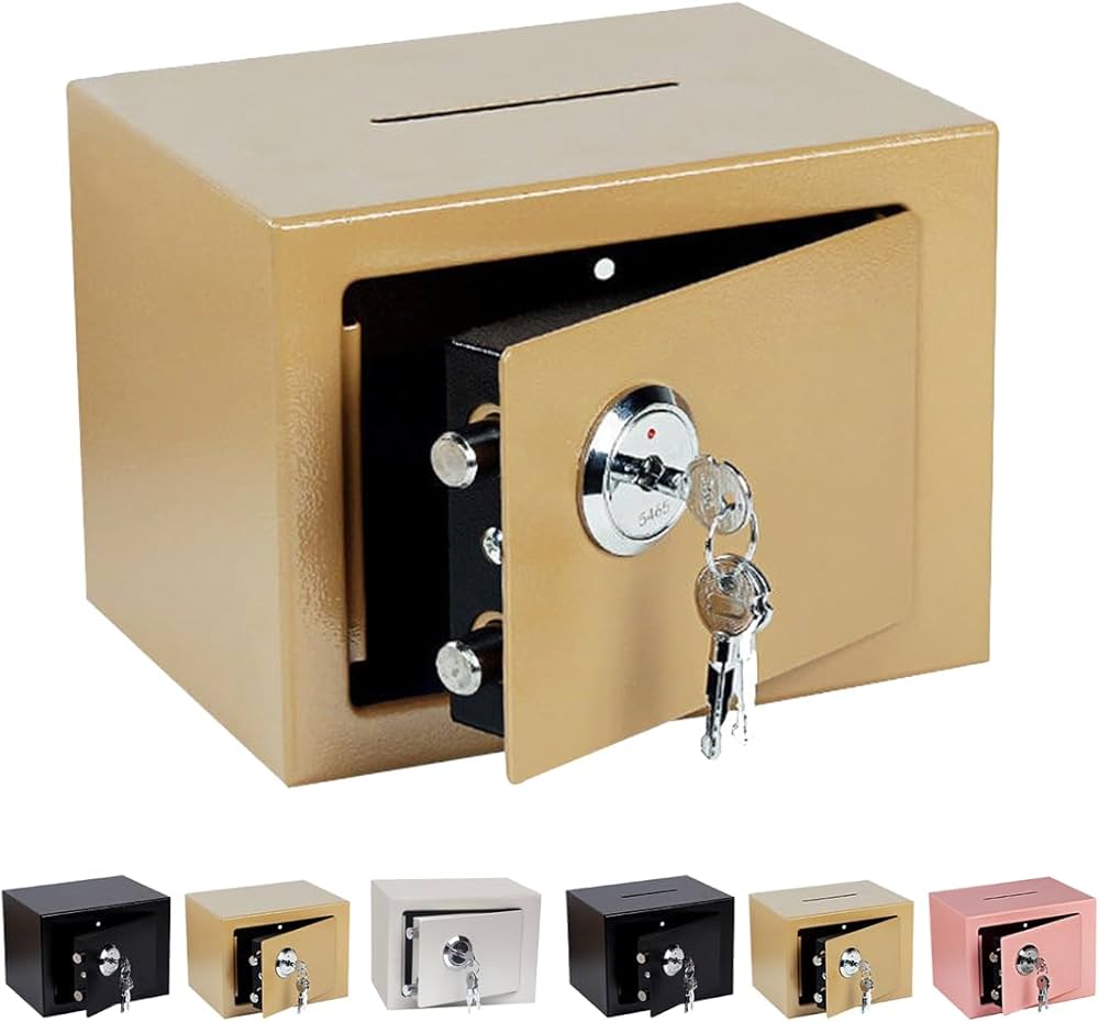 Amazon.co.jp: TAKEY金庫 小型 家庭用 手提げ金庫 小型金庫 ミニ金庫