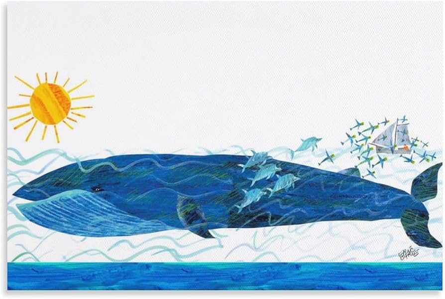 Amazon.co.jp: Eric Carle エリック・カール ポスター 版画 Whale And