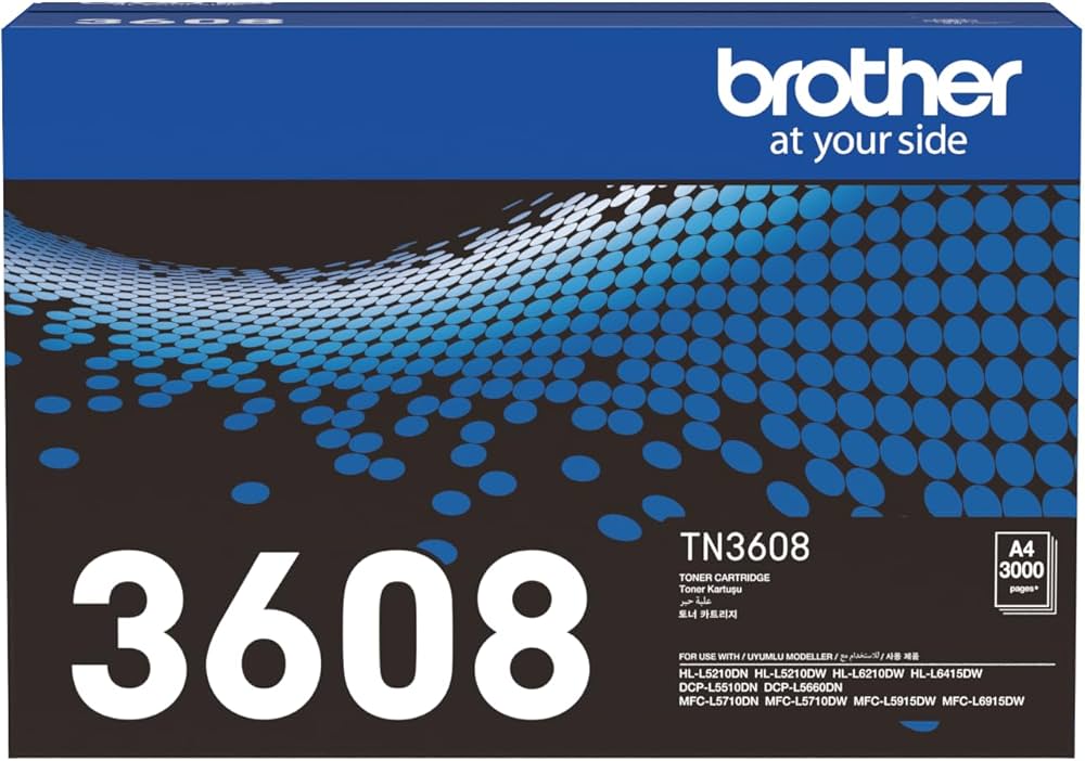 Brother Toner TN-3608 Has 3000 Pages Yield Compatible with HL
