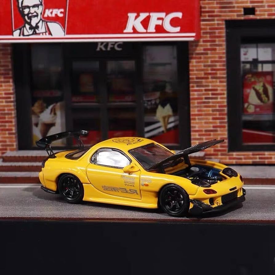 Amazon | 1/64 BSC MAZDA マツダ RX-7 雨宮 FD3S 黄色カーボン