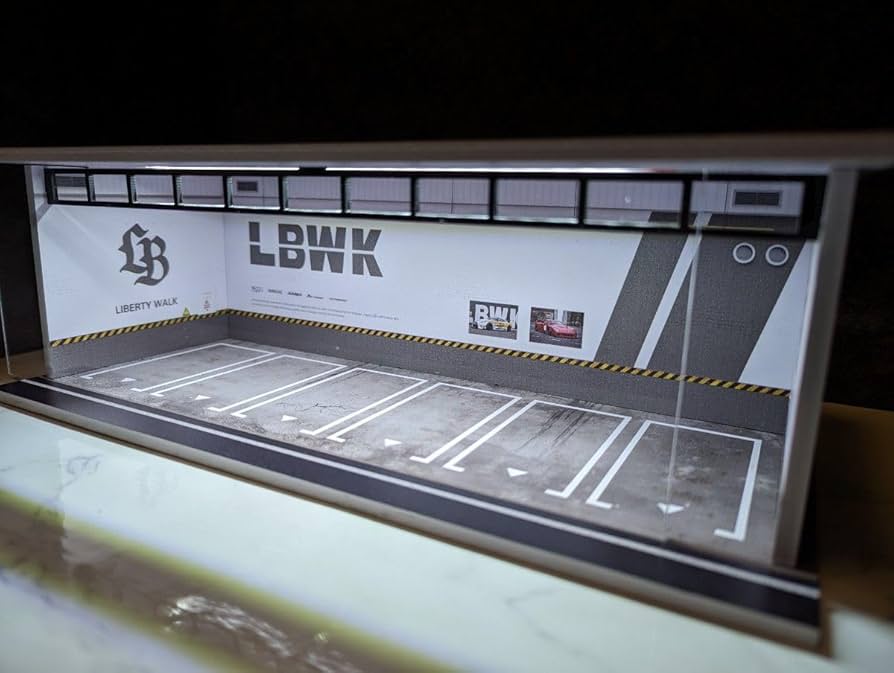 Amazon.co.jp: ジオラマ ガレージ リバティーウォーク 164 LED照明付き