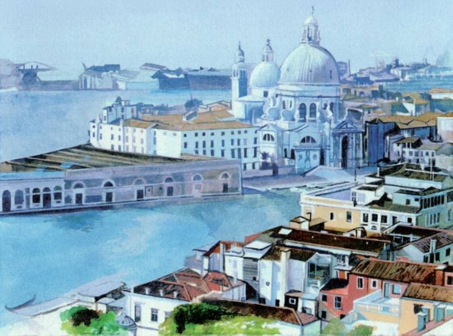Amazon | ヒロ・ヤマガタ 夜明けのベニス イタリア 絵画 風景画