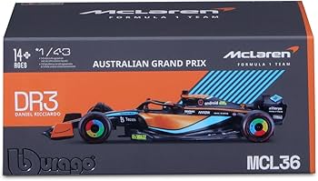 Amazon.com: Bburago 1:43 Race McLaren Racing MCL36 (2022) w/ #4