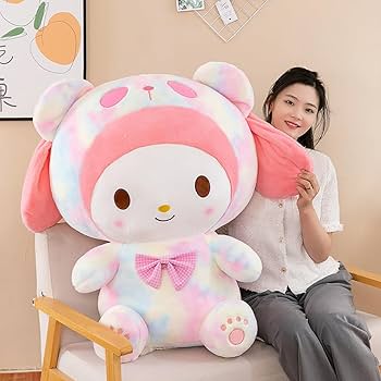 Amazon.co.jp: マイメロ ぬいぐるみ 特大 40cm レインボー 可愛い マイ