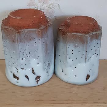 Amazon | 萩焼 北浜山 御台場窯 人間国宝 渋谷泥詩 組湯呑 白萩釉