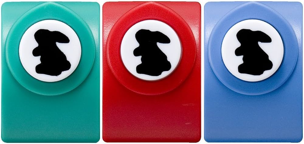 Amazon | サンノート クラフトパンチ うさぎ 1013 3色×各2個セット