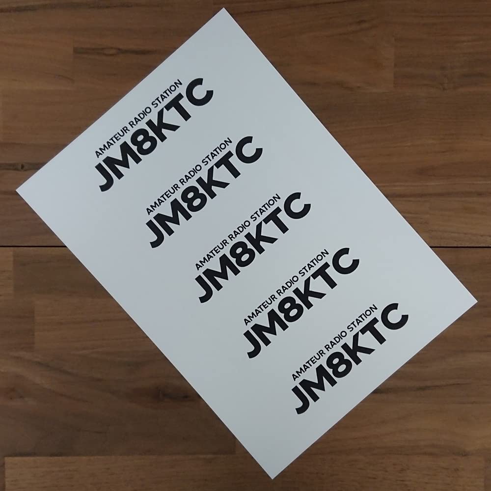 Amazon | アマチュア無線局 コールサインステッカー【Heavy.Ver】A4