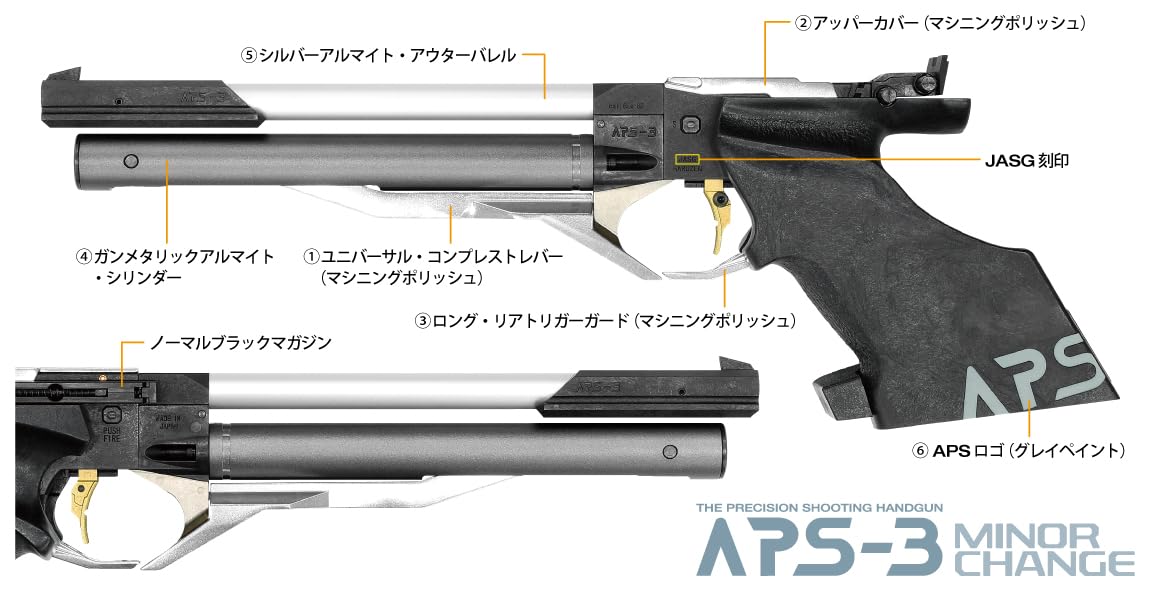 Amazon | マルゼン 公式認定競技銃 APSハンドガン APS-3 | ハンドガン 通販