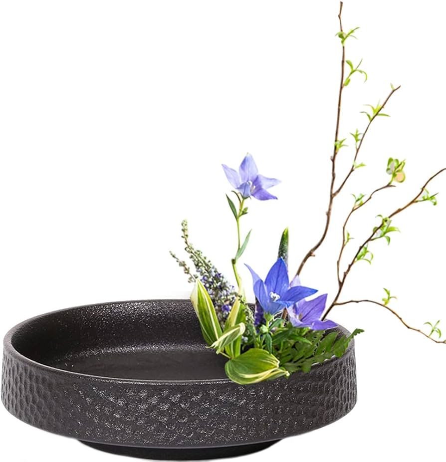 Amazon.co.jp: YUYAKESHI花器 華道 生け花用 水盤 花瓶 陶器 挿花