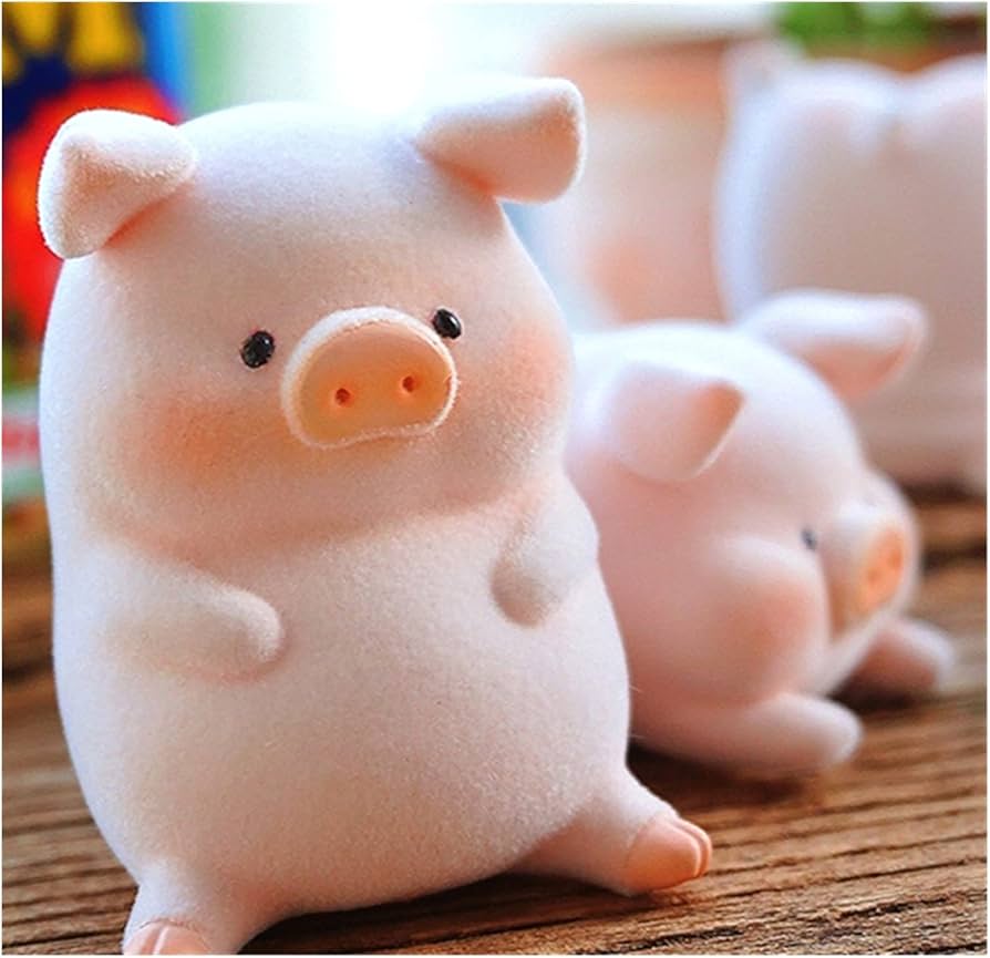 Amazon.co.jp: 缶詰豚のセットのブラインドボックスルルブ豚手オフィス