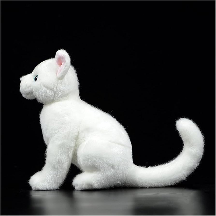 Amazon.co.jp: 白い猫のぬいぐるみライフレイヤー猫子猫農場動物豪華な