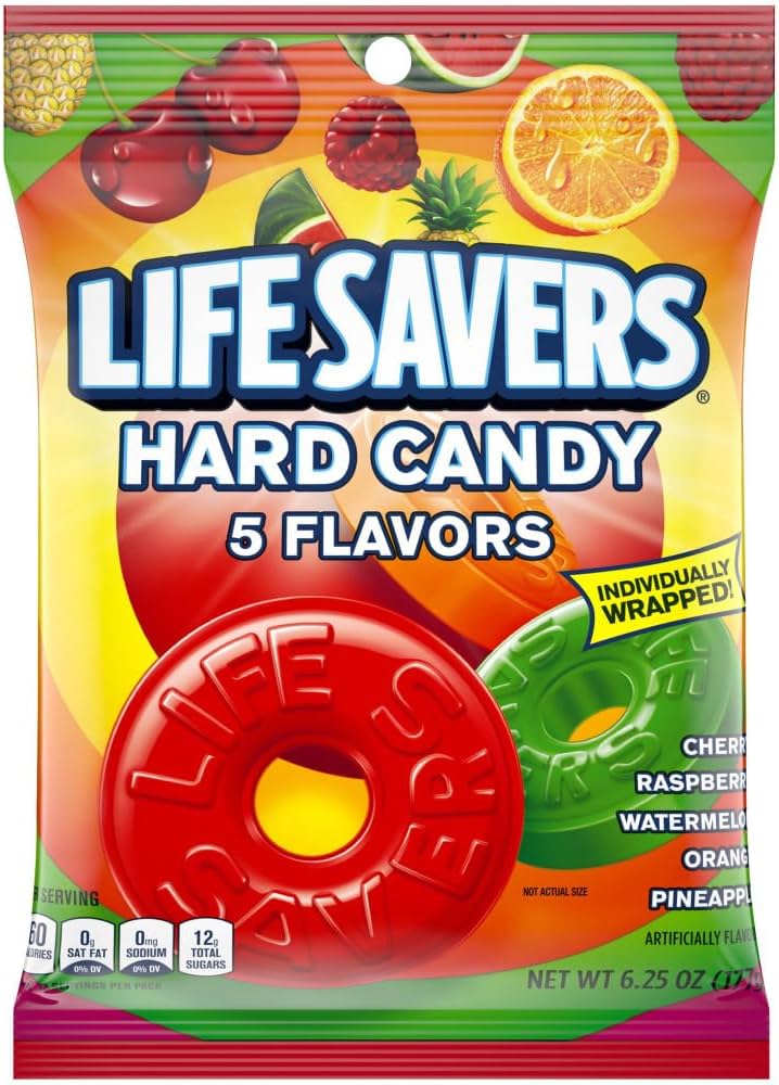 Amazon.com : LIFE SAVERS 5 Flavors Hard Candy Bag, Hard Candy for