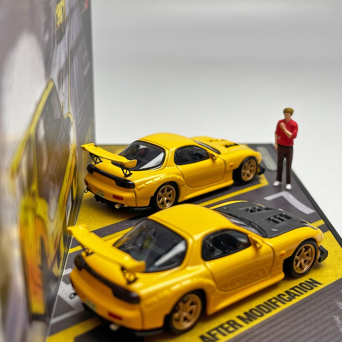 Amazon | 1/64 TimeMicro マツダ RX-7 イニシャルD 雨宮 FD3S 黄色 二