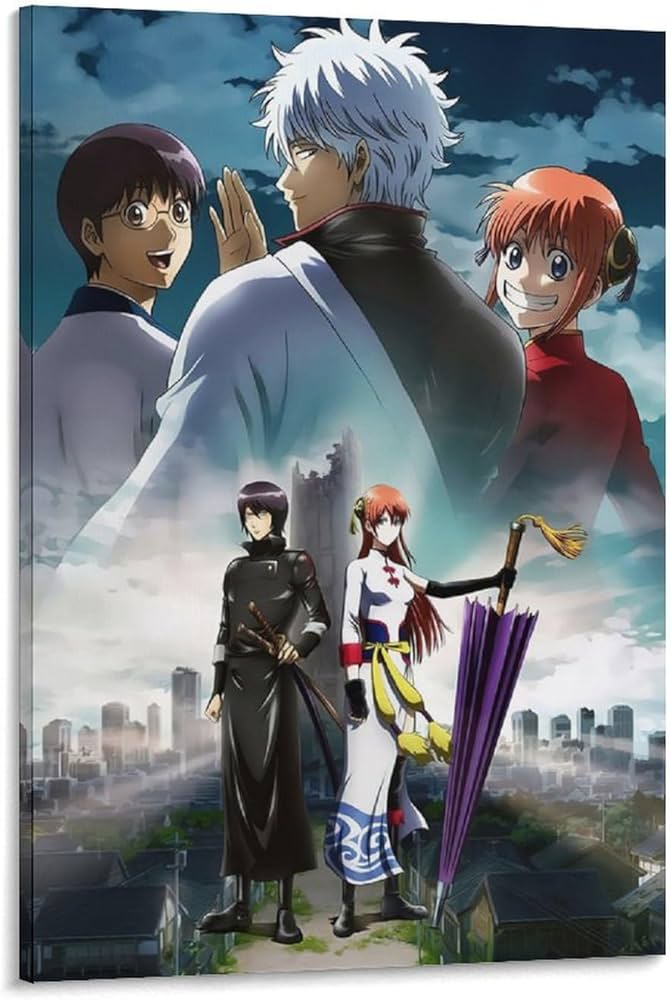 Amazon.co.jp: 銀魂アニメポスター1キャンバスアートポスタープリント