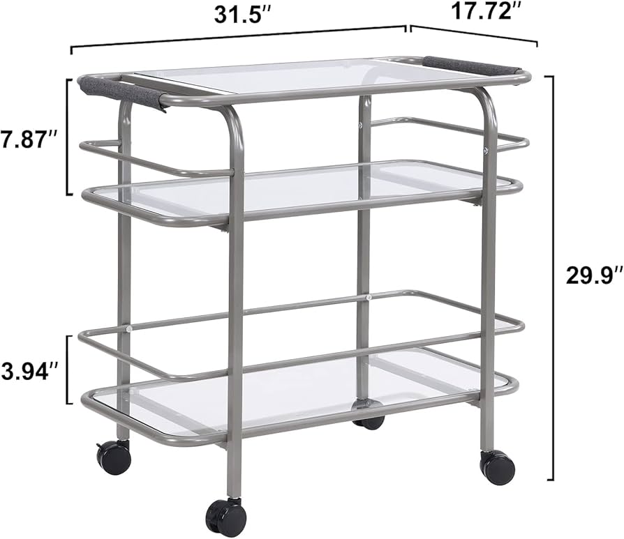 Amazon.co.jp: FERFALDER シルバーバーカート 3段ローリングカート