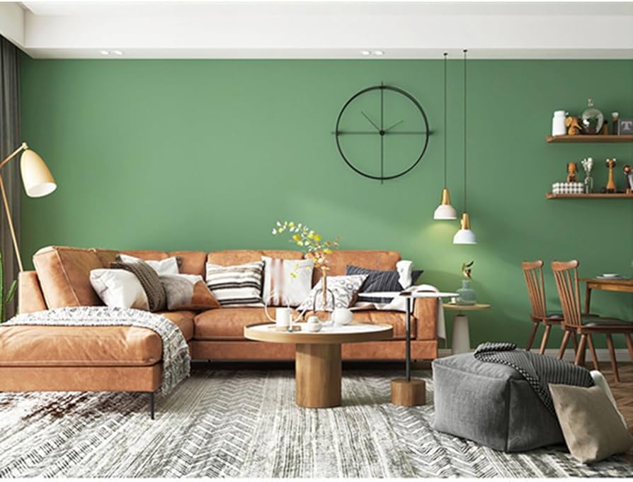 Amazon.co.jp: PIRNSDG 壁紙 のり付き 西海岸風 グリーン ネイビー