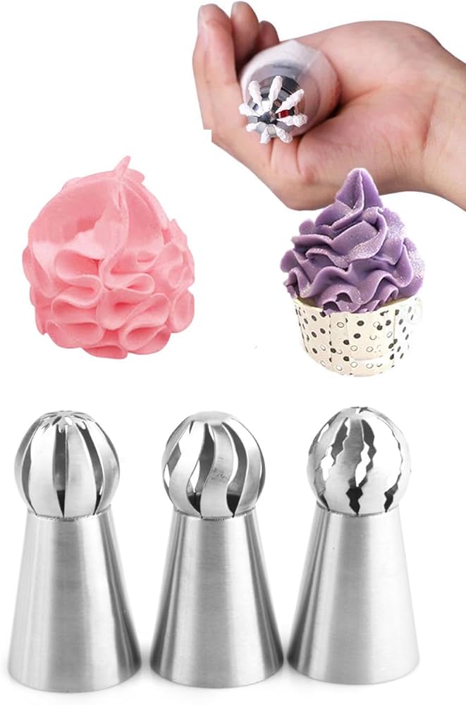 Amazon | YFFSFDC 絞り口金 ロシアンボールノズル カップケーキ