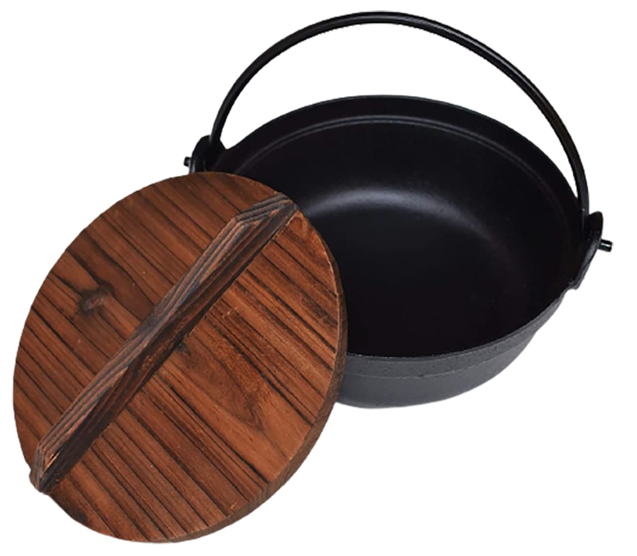 Amazon.co.jp: いろり 鍋 木蓋付き 鉄鋳物製 ガス火 IH 対応 本格的な