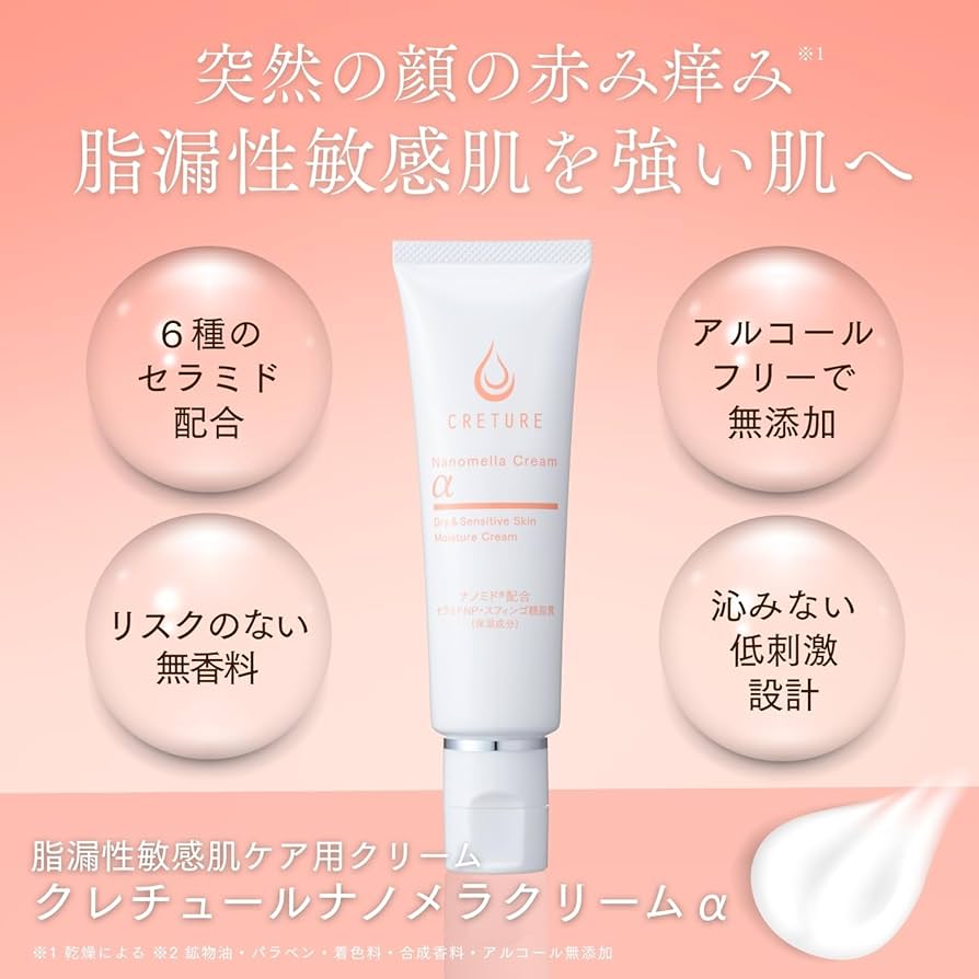 Amazon | 突然の赤み痒みに クレチュール ナノメラクリームα 低刺激