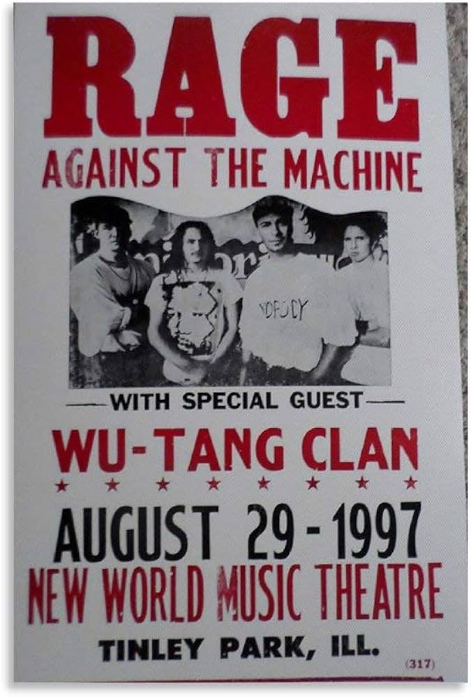 Rage Against The Machine Poster with Special Guest Poster