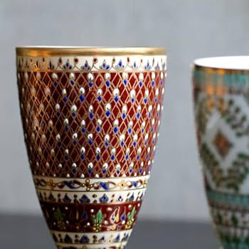 Amazon | ワイングラス 酒器 日本酒 焼酎グラス ベンジャロン焼き