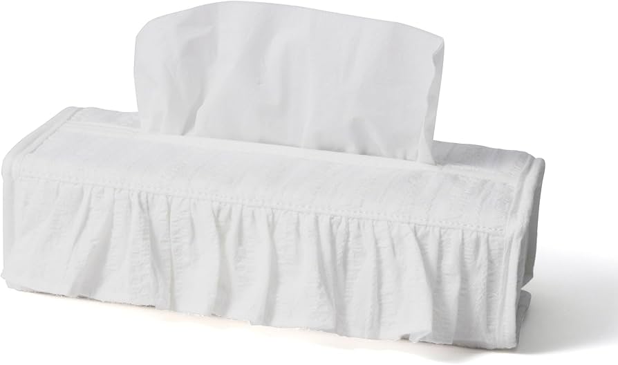 Amazon｜Francfranc フランフラン フリル ティッシュカバー ホワイト