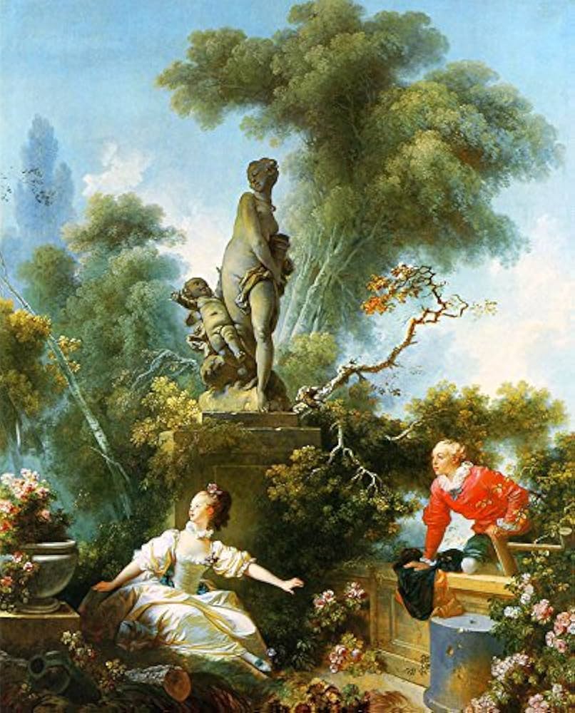 Amazon.co.jp: 世界の名画 フラゴナール 恋の成り行き－逢い引き