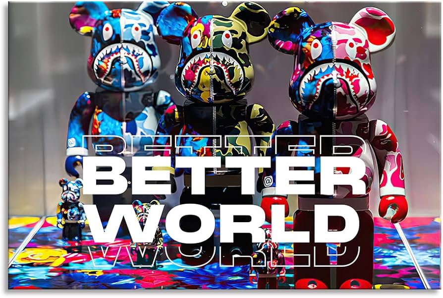 Amazon.co.jp: アートパネル 1枚 飾り絵 おしゃれ ベアブリック