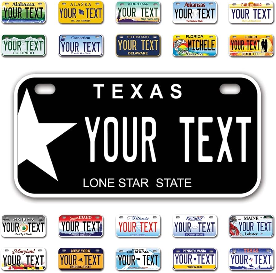 Amazon.co.jp: InkMyPlate パーソナライズ テキサス ブラック ミニ