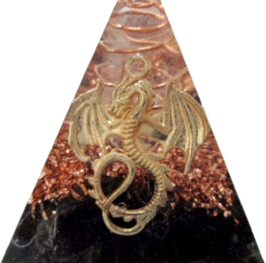 Amazon.co.jp: RELIGHT オルゴナイト 天然石 水晶 ピラミッド 龍