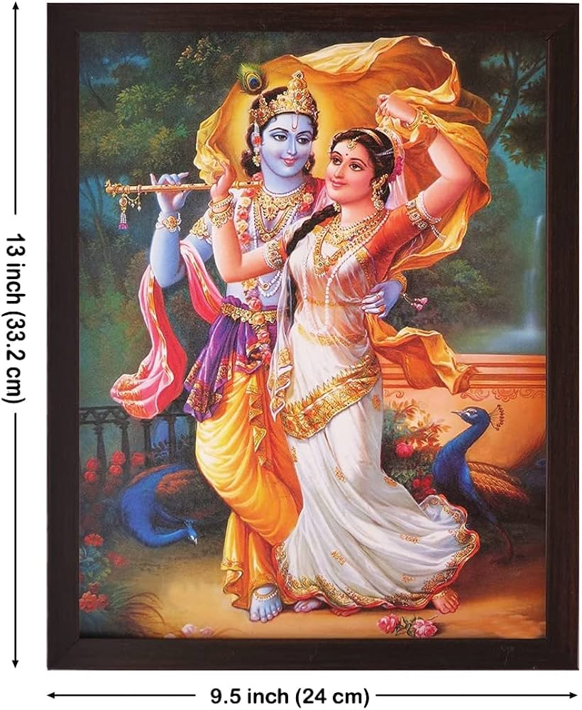 Amazon.co.jp: KARTMEN ヒンドゥー教神ラーダクリシュナ 壁掛け