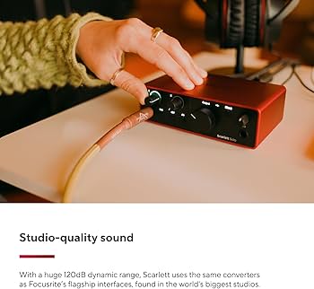 Focusrite Scarlett Solo Gen 4 Ses Kartı: Gitarist, Vokalist veya