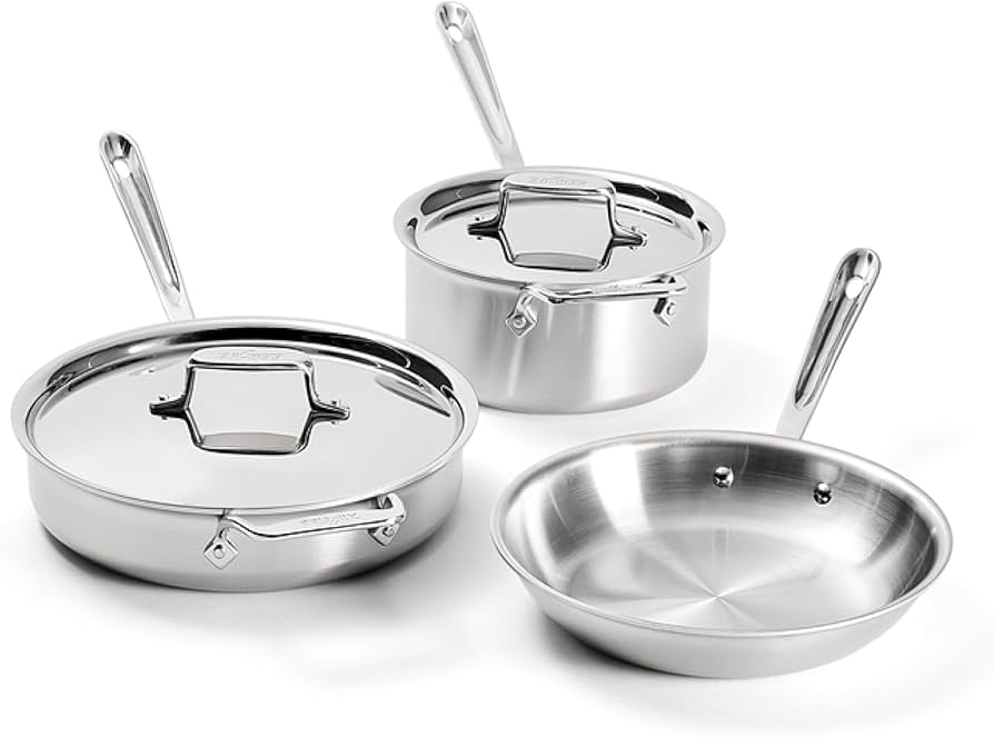Amazon.com: All-Clad D5 5-Ply Stainless Steel Cookware Set 5 Piece