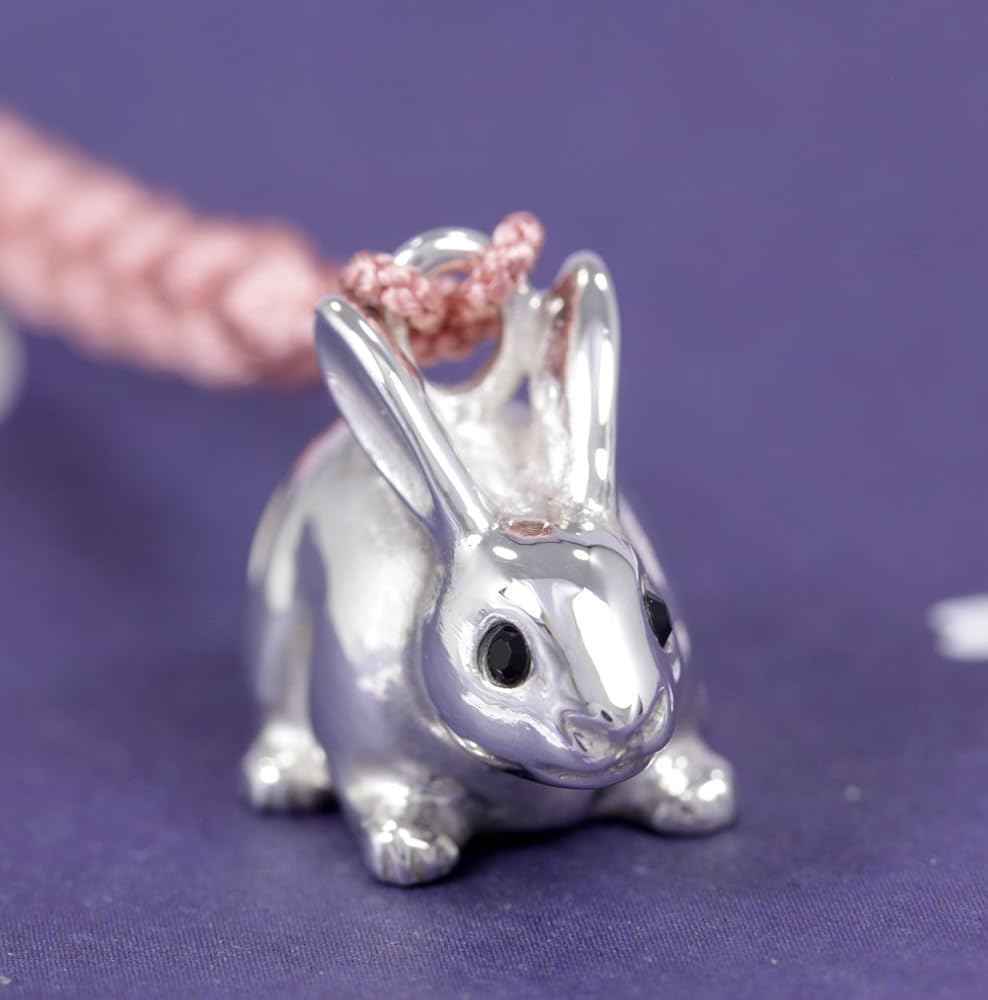 Amazon.co.jp: [梅都工房] 干支 根付 銀製 卯・ 兎・うさぎ・ウサギ