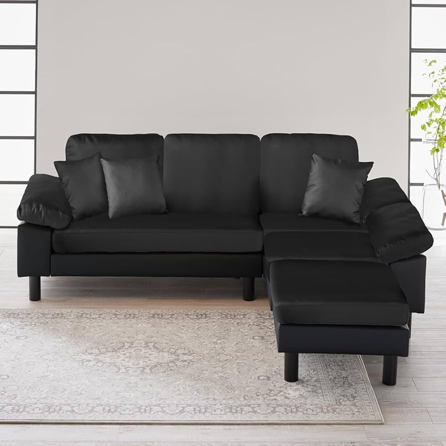 Amazon｜アイリスプラザ 3人掛けカウチソファ オットマン付き