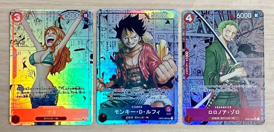 Amazon.co.jp: 特別ワンピースカード 展示用 ルフィ・ゾロ・ナミ