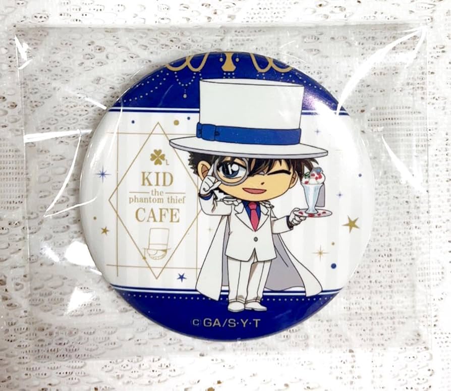 Amazon.co.jp: コ ナ ン 怪盗キッドカフェ 怪盗キッド 缶バッジ